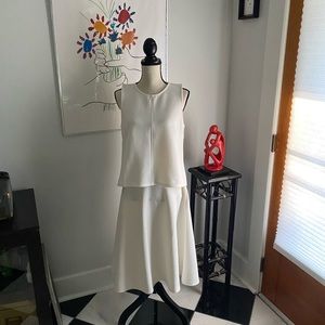 H&M polyester stretch 2 pc matching top/skirt sz M